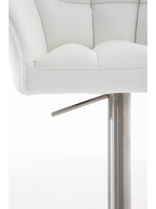 Set van 2 barkrukken Damaso kunstleer roestvrij staal, wit