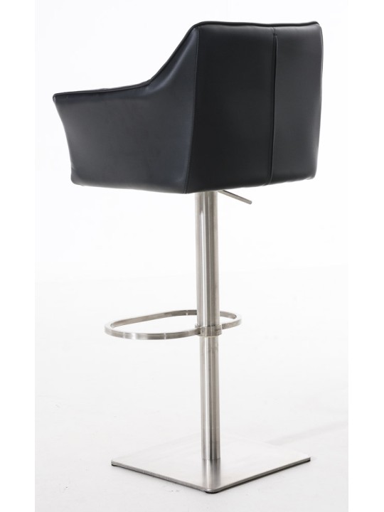 Set van 2 barkrukken Damaso kunstleer roestvrij staal, zwart