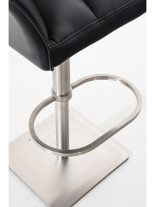 Set van 2 barkrukken Damaso kunstleer roestvrij staal, zwart