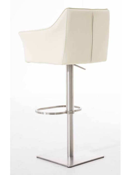 Set van 2 barkrukken Damaso kunstleer roestvrij staal, crème