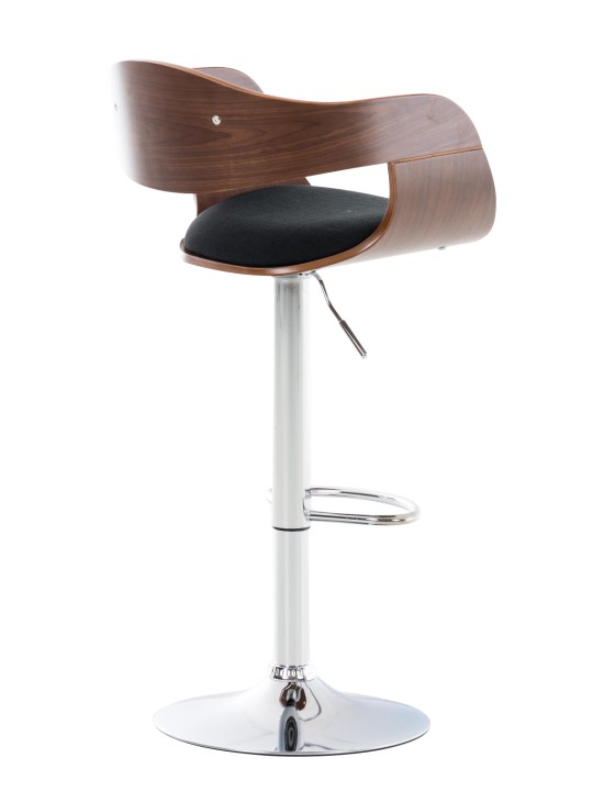 Set van 2 barkrukken Kingston C stof, walnoot/zwart