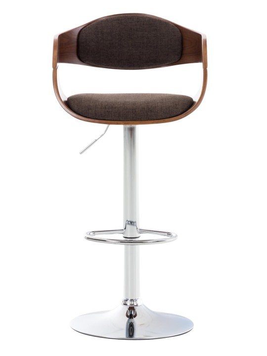 Set van 2 barkrukken Kingston C stof, walnoot/bruin