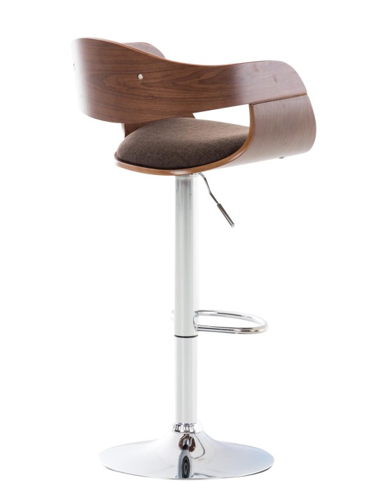 Set van 2 barkrukken Kingston C stof, walnoot/bruin