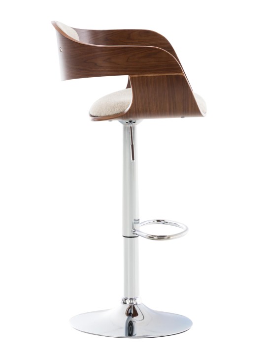 Set van 2 barkrukken Kingston C stof, walnoot/crème