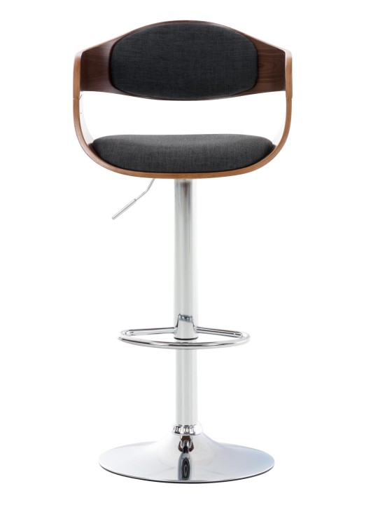 Set van 2 barkrukken Kingston C stof, walnoot/donkergrijs