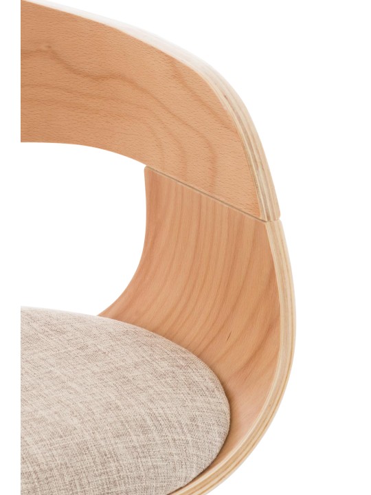 Set van 2 barkrukken Kingston C stof, naturel/crème