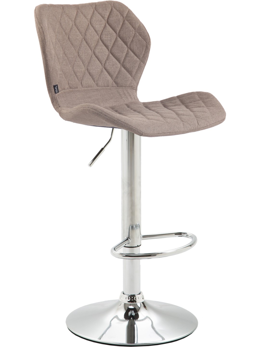 Barkruk kurk stof chroom, taupe