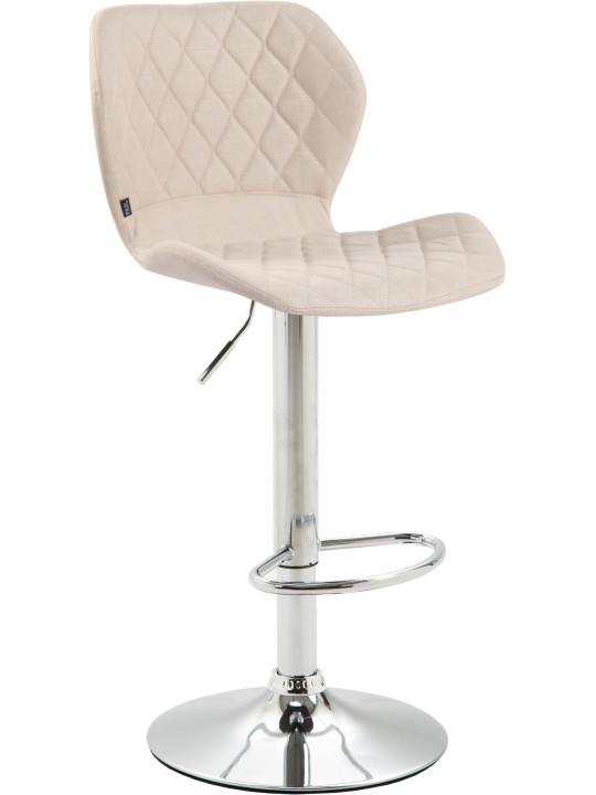 Barkruk kurk stof chroom, crème Barkruk kurk stof chroom, crème