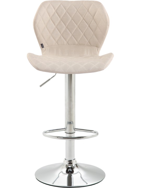 Barkruk kurk stof chroom, crème Barkruk kurk stof chroom, crème