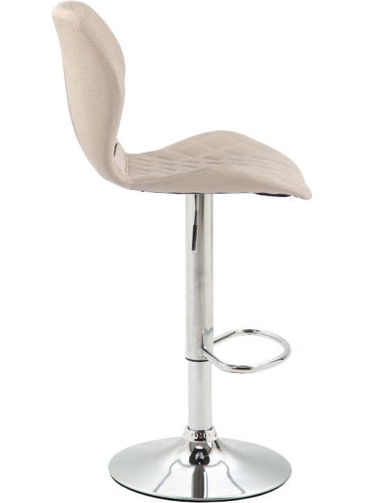 Barkruk kurk stof chroom, crème Barkruk kurk stof chroom, crème