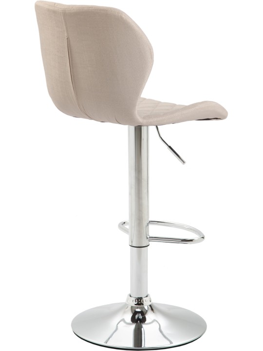 Barkruk kurk stof chroom, crème Barkruk kurk stof chroom, crème