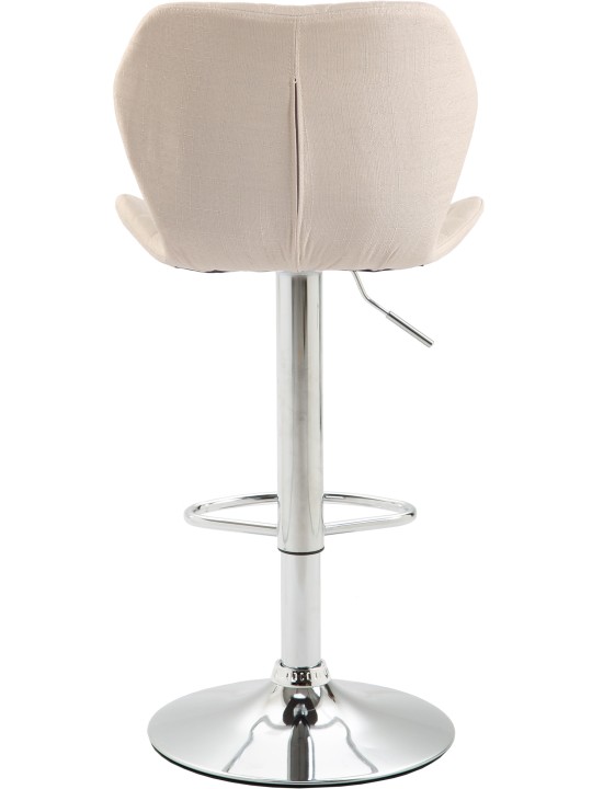 Barkruk kurk stof chroom, crème Barkruk kurk stof chroom, crème