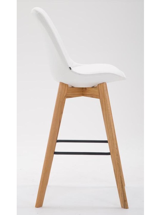 Set van 2 barkrukken Metz kunstleer naturel, wit