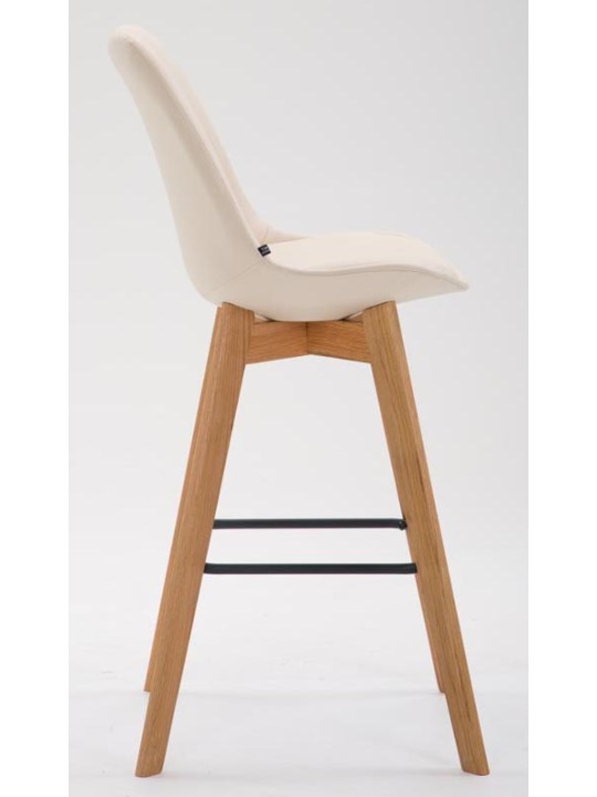 Set van 2 barkrukken Metz kunstleer naturel, crème