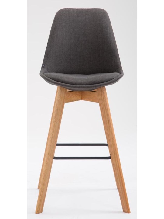 Set van 2 barkrukken Metz stof naturel, donkergrijs