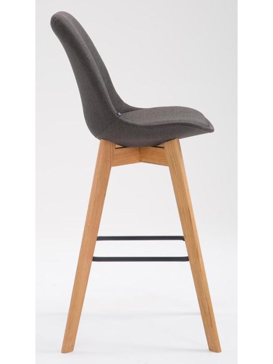 Set van 2 barkrukken Metz stof naturel, donkergrijs