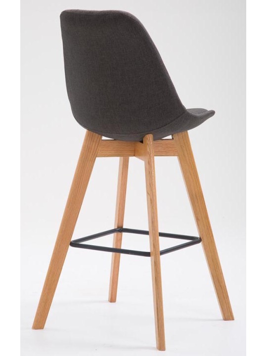 Set van 2 barkrukken Metz stof naturel, donkergrijs