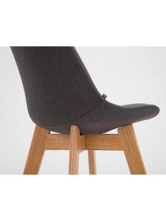 Set van 2 barkrukken Metz stof naturel, donkergrijs