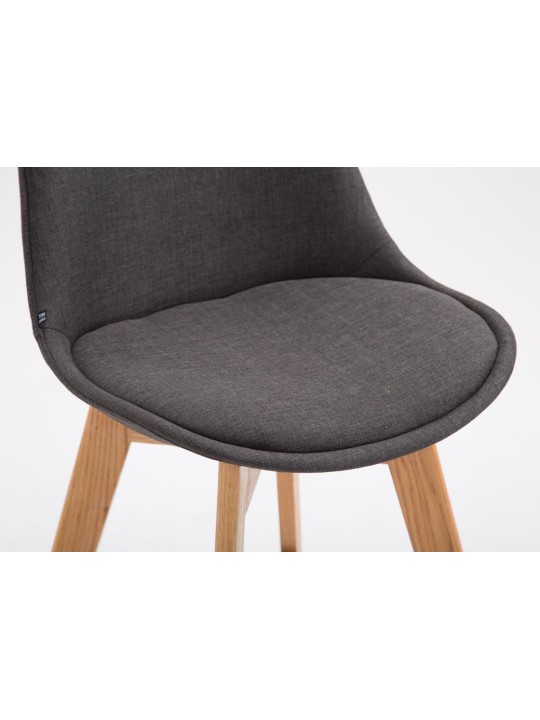 Set van 2 barkrukken Metz stof naturel, donkergrijs