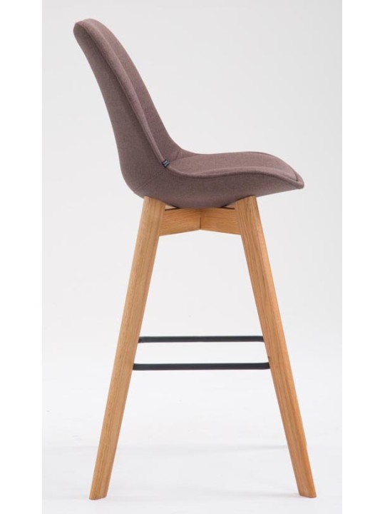 Set van 2 barkrukken Metz stof naturel, bruin