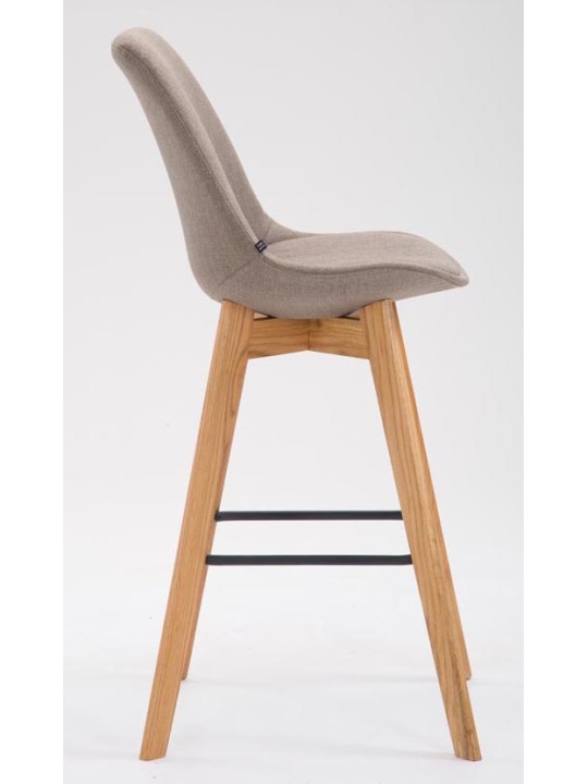 Set van 2 barkrukken Metz stof naturel, taupe