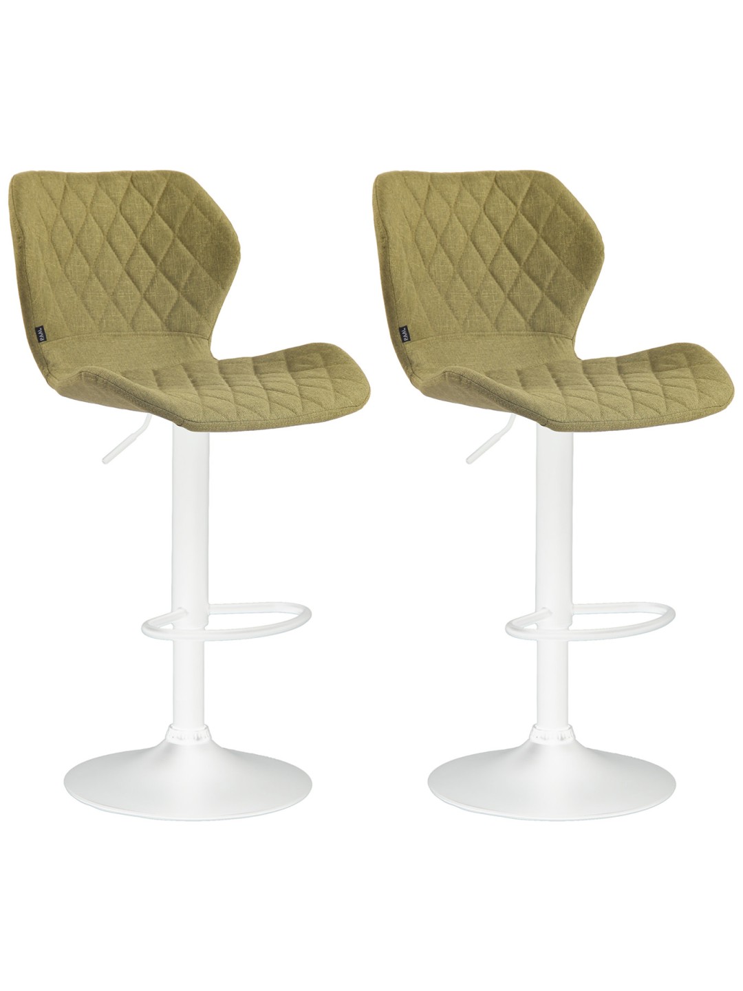 Set van 2 barkrukken kurkstof, groen
