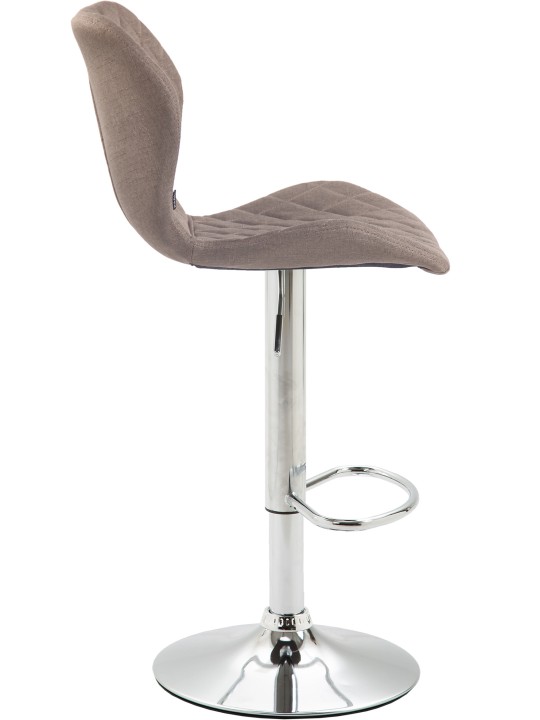 Set van 2 barkrukken kurkstof chroom, taupe