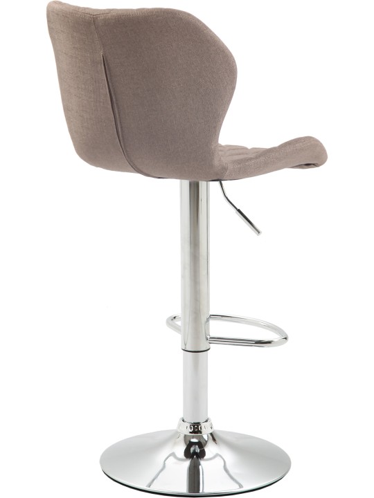 Set van 2 barkrukken kurkstof chroom, taupe