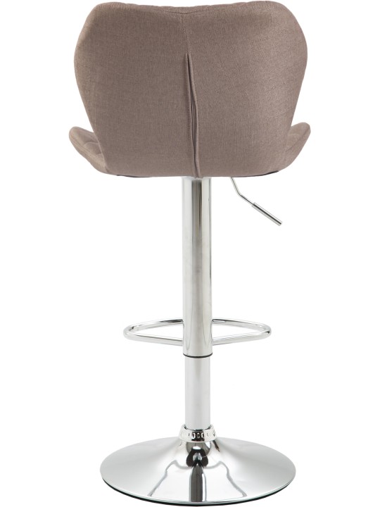 Set van 2 barkrukken kurkstof chroom, taupe