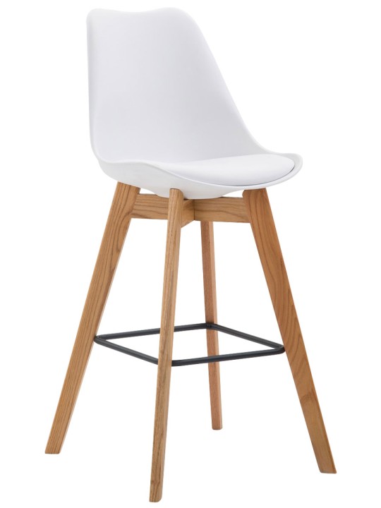 Set van 2 barkrukken Metz kunststof naturel, wit