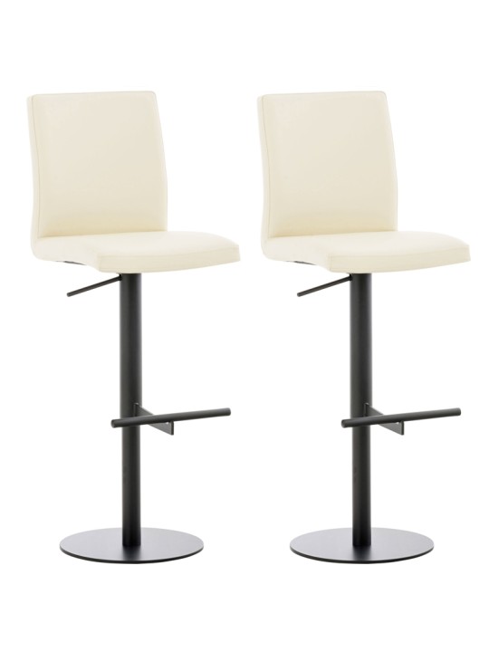 Set van 2 barkrukken Cadiz kunstleer, crème Set van 2 barkrukken Cadiz kunstleer, crème