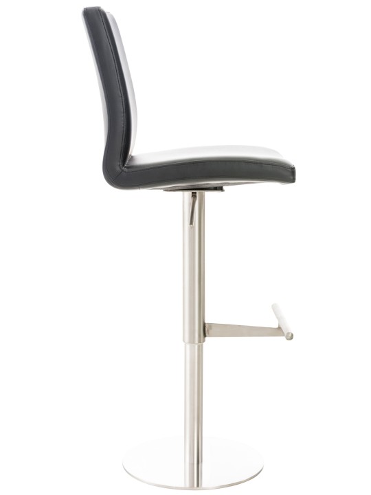 Set van 2 barkrukken Cadiz kunstleer roestvrij staal, zwart