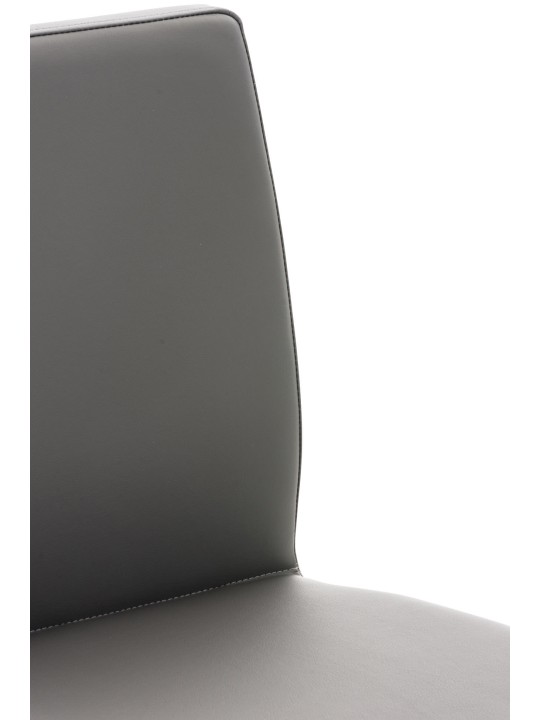 Set van 2 barkrukken Cadiz kunstleer roestvrij staal, grijs