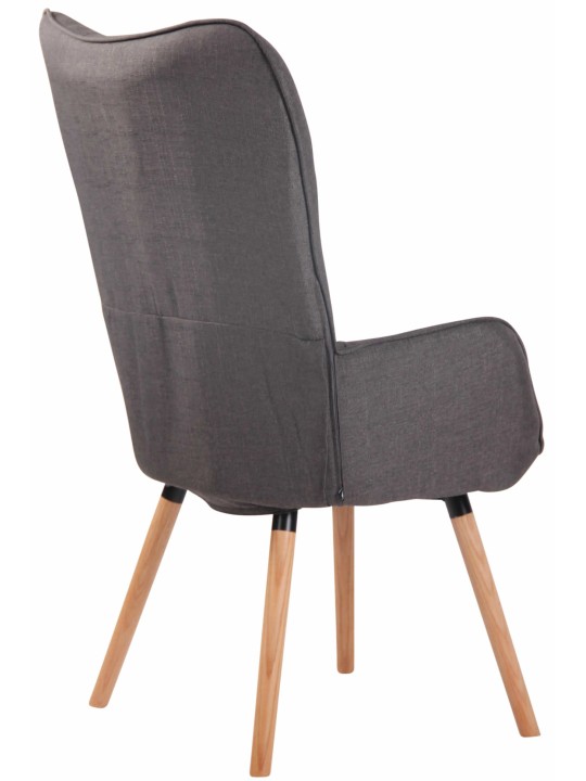 Ligstoel Ashford stof naturel, donkergrijs