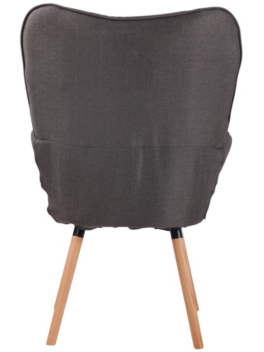 Ligstoel Ashford stof naturel, donkergrijs