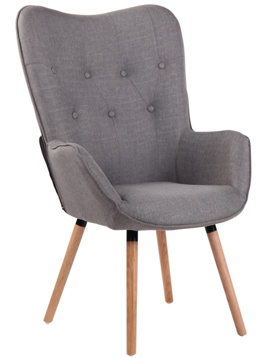 Ligstoel Ashford stof naturel, grijs Ligstoel Ashford stof naturel, grijs