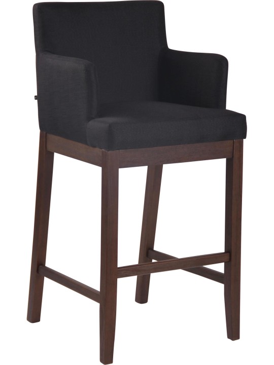 Barkruk Laredo stof antiek, zwart