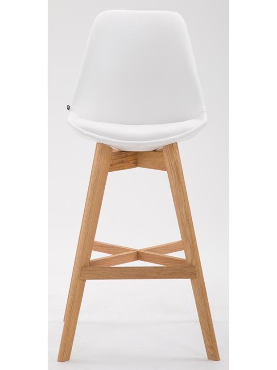 Set van 2 barkrukken Cannes kunstleer naturel, wit Set van 2 barkrukken Cannes kunstleer naturel, wit