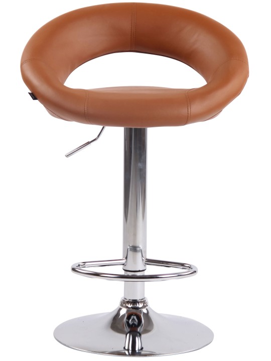 Barkruk Olinda kunstleer chroom, lichtbruin Barkruk Olinda kunstleer chroom, lichtbruin