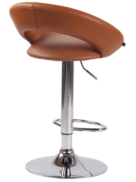 Barkruk Olinda kunstleer chroom, lichtbruin Barkruk Olinda kunstleer chroom, lichtbruin