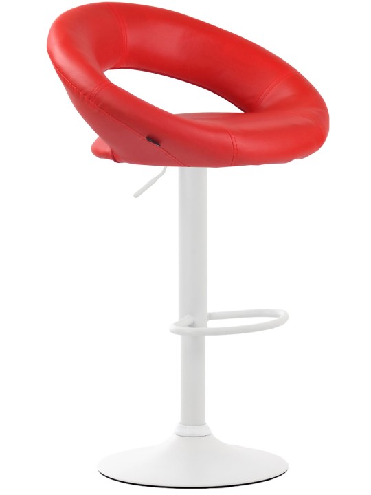 Barkruk Olinda kunstleer, rood