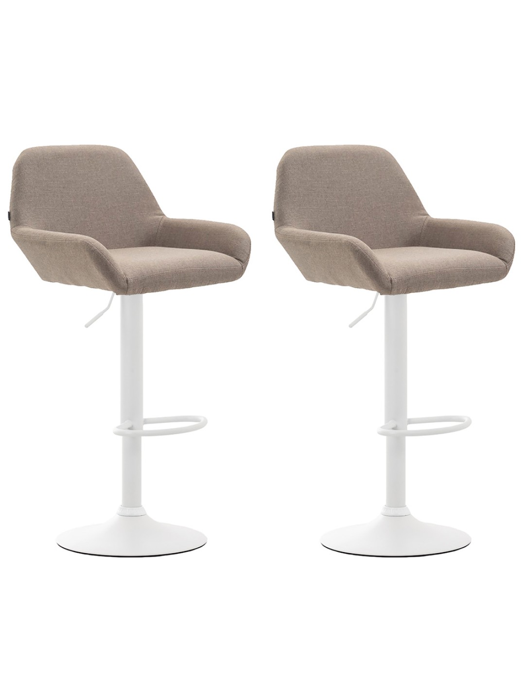 Set van 2 barkrukken Braga stof, taupe