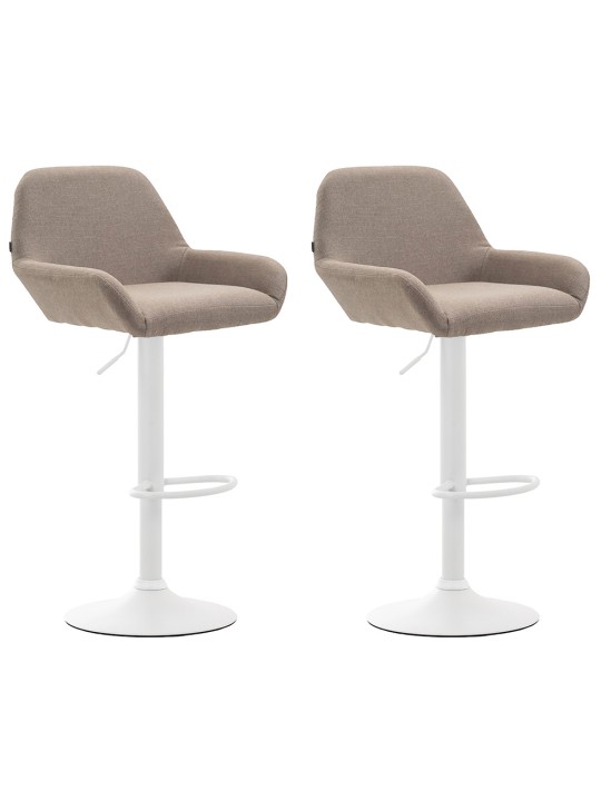 Set van 2 barkrukken Braga stof, taupe Set van 2 barkrukken Braga stof, taupe