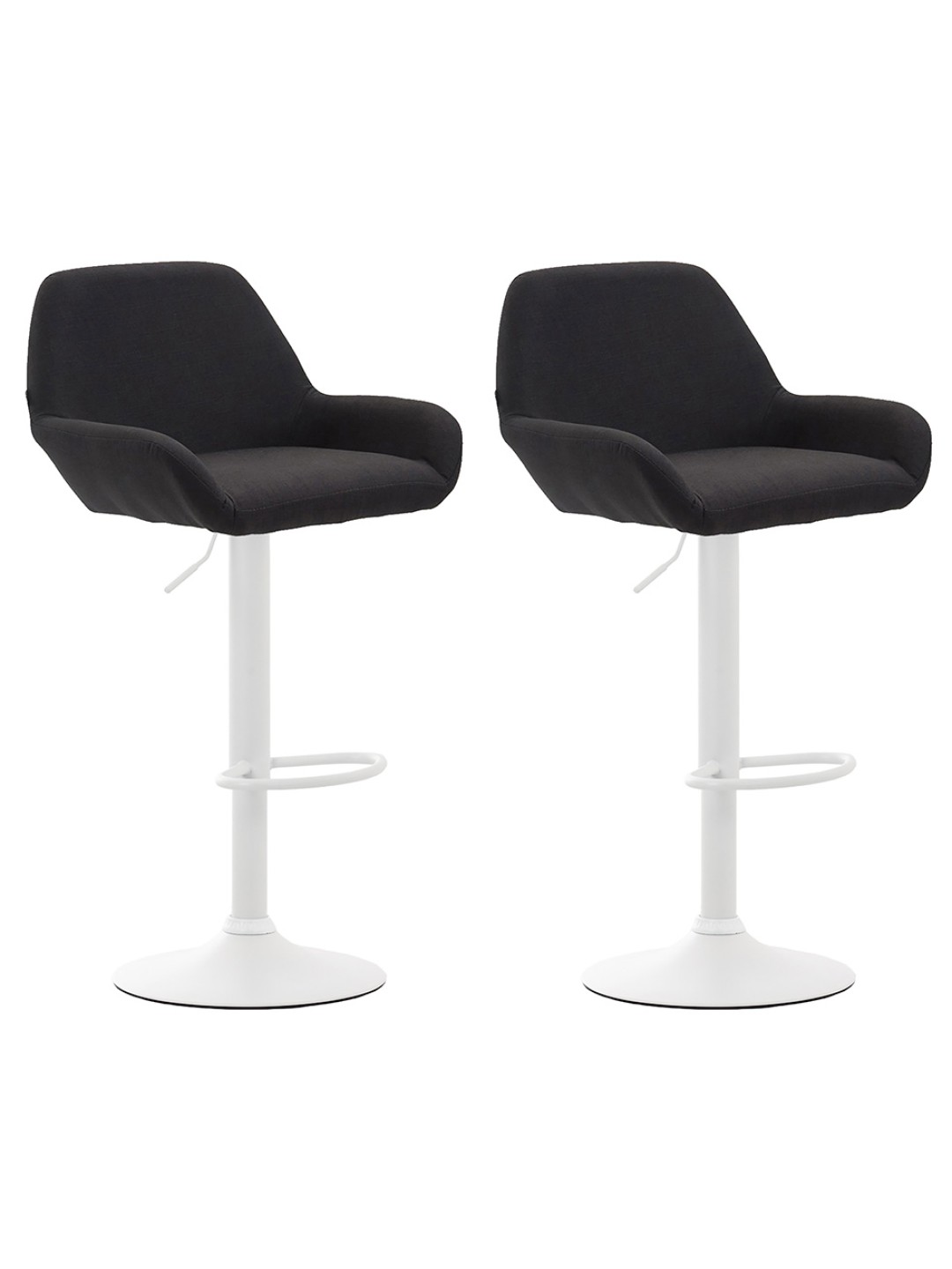 Set van 2 barkrukken Braga stof, zwart