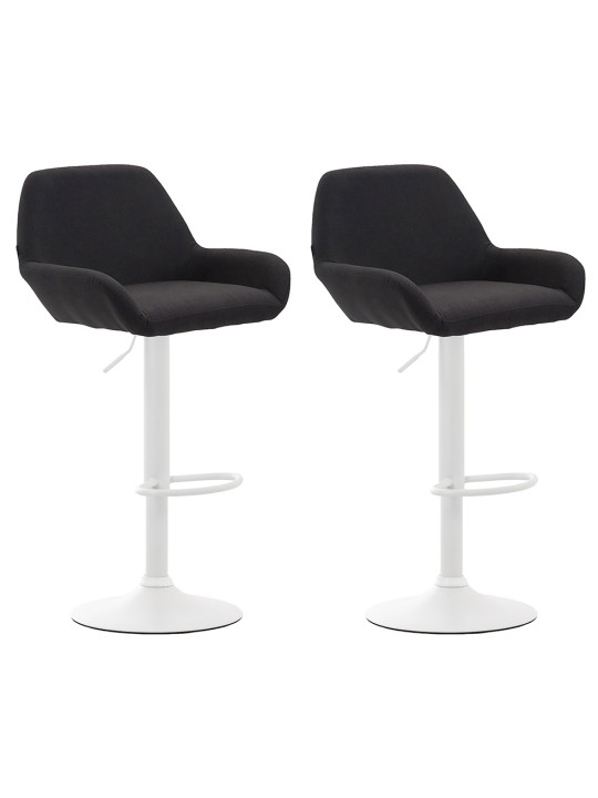 Set van 2 barkrukken Braga stof, zwart Set van 2 barkrukken Braga stof, zwart