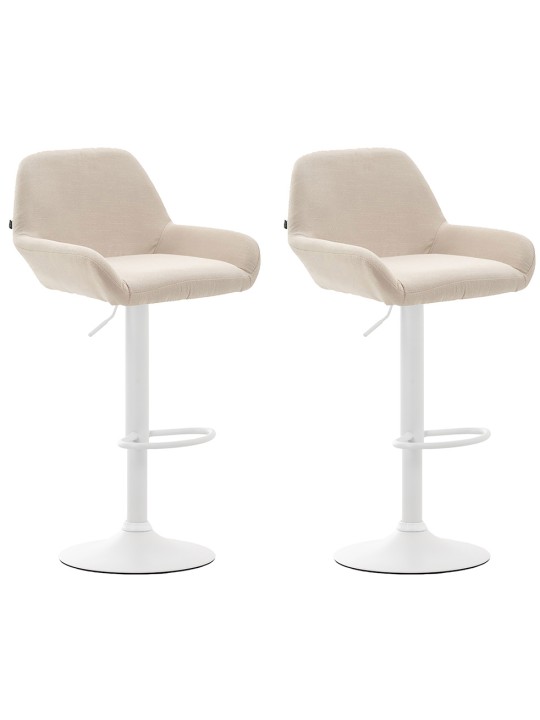 Set van 2 barkrukken Braga stof, crème Set van 2 barkrukken Braga stof, crème