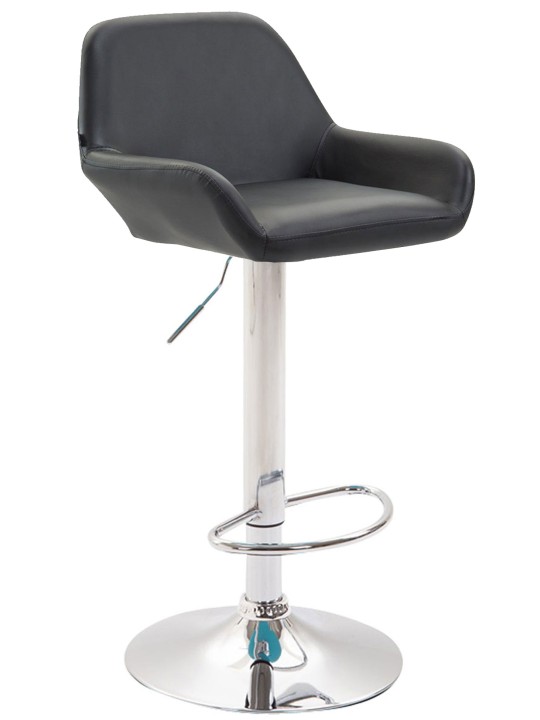 Set van 2 barkrukken Braga kunstleer chroom, zwart Set van 2 barkrukken Braga kunstleer chroom, zwart