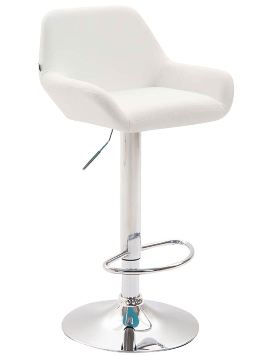 Set van 2 barkrukken Braga kunstleer chroom, wit