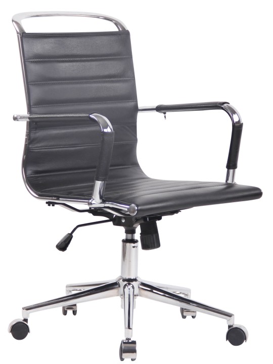 Bureaustoel Barton echt leer, zwart Bureaustoel Barton echt leer, zwart