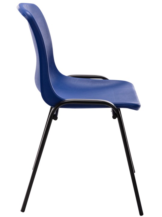 Set van 4 stapelstoelen Nowra kunststof, blauw